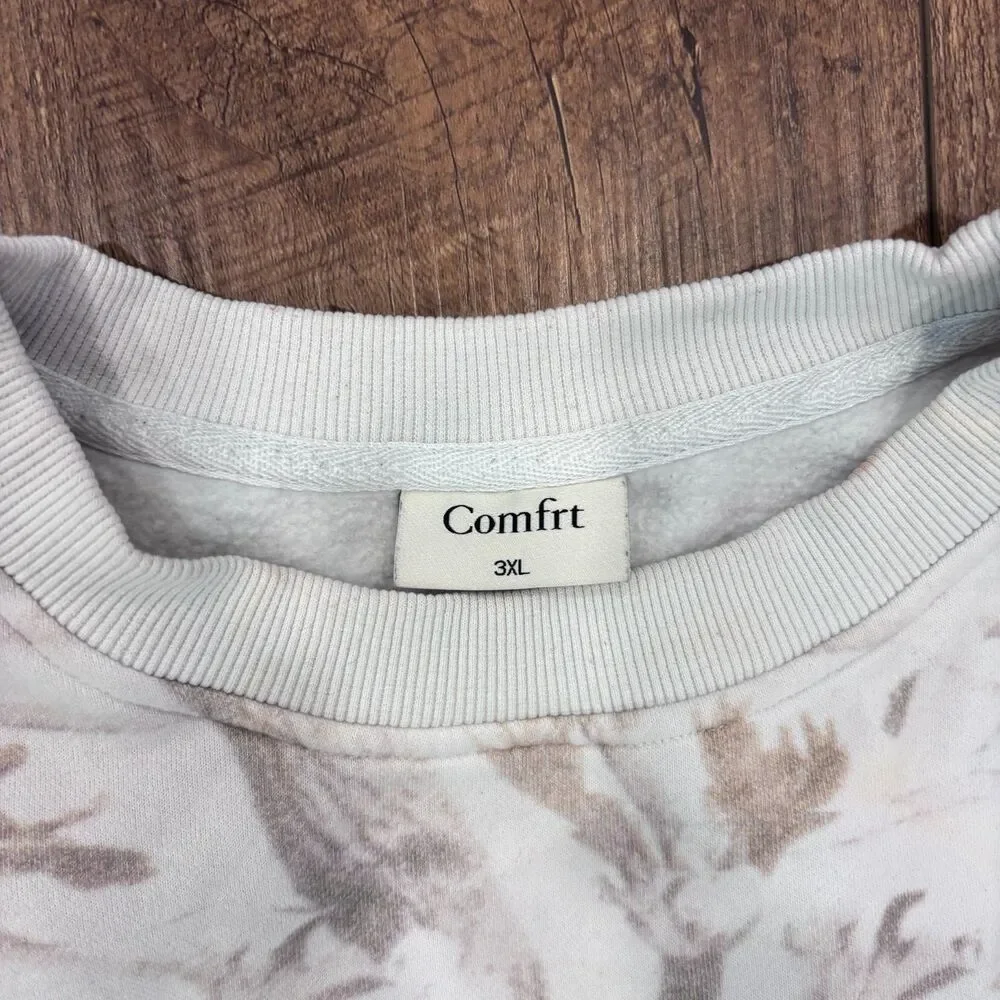 FULL SET Unisex Comfrt Camo Crewneck & Sweatpants White Oak Size 3XL XXXL $160 - Picture 6 of 10